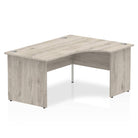 Impulse Crescent Desk with Grey Oak Top and Panel End Leg - Price Crash Furniture