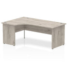 Impulse Crescent Desk with Grey Oak Top and Panel End Leg - Price Crash Furniture