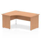 Impulse Crescent Desk with Oak Top and Panel End Leg - Price Crash Furniture