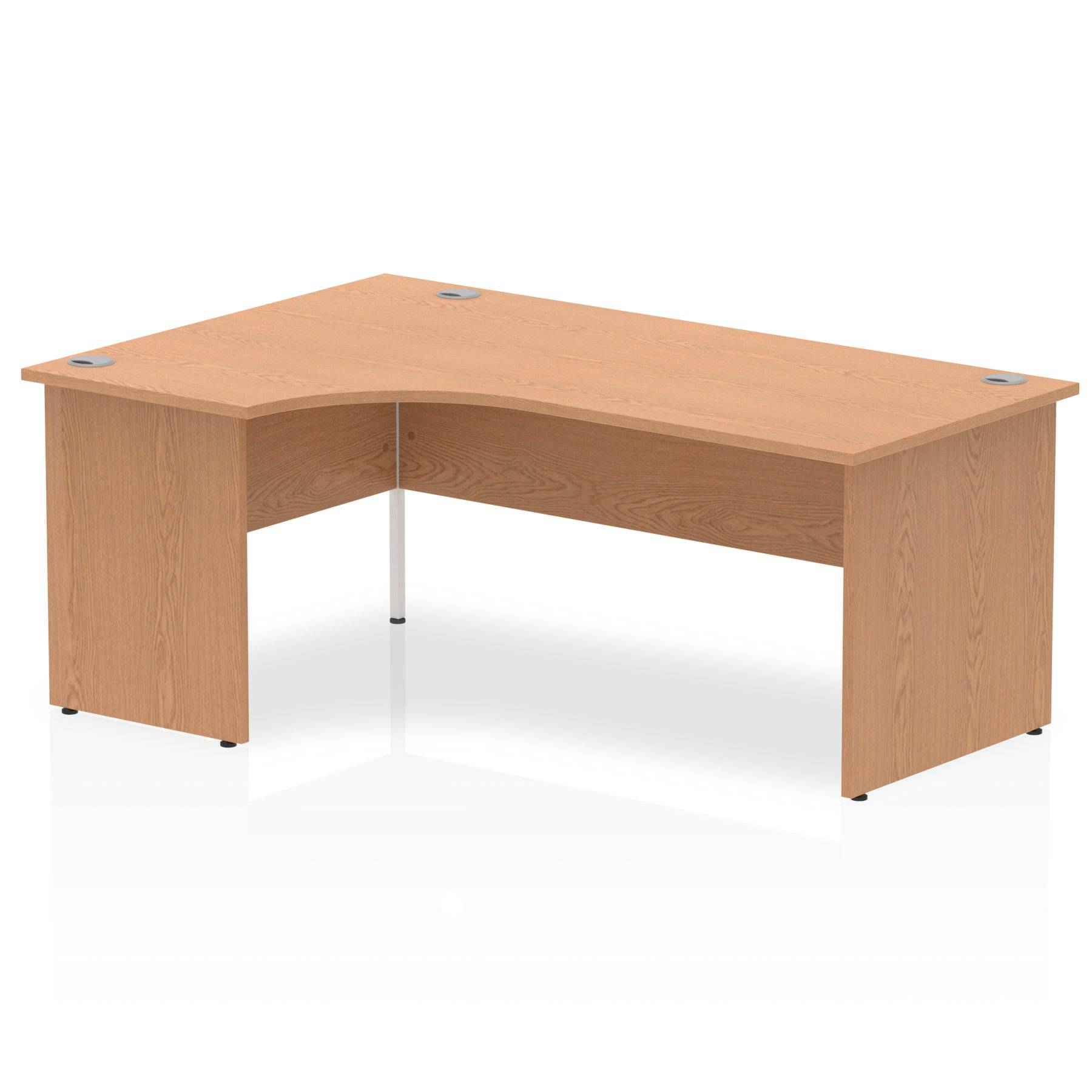 Impulse Crescent Desk with Oak Top and Panel End Leg - Price Crash Furniture