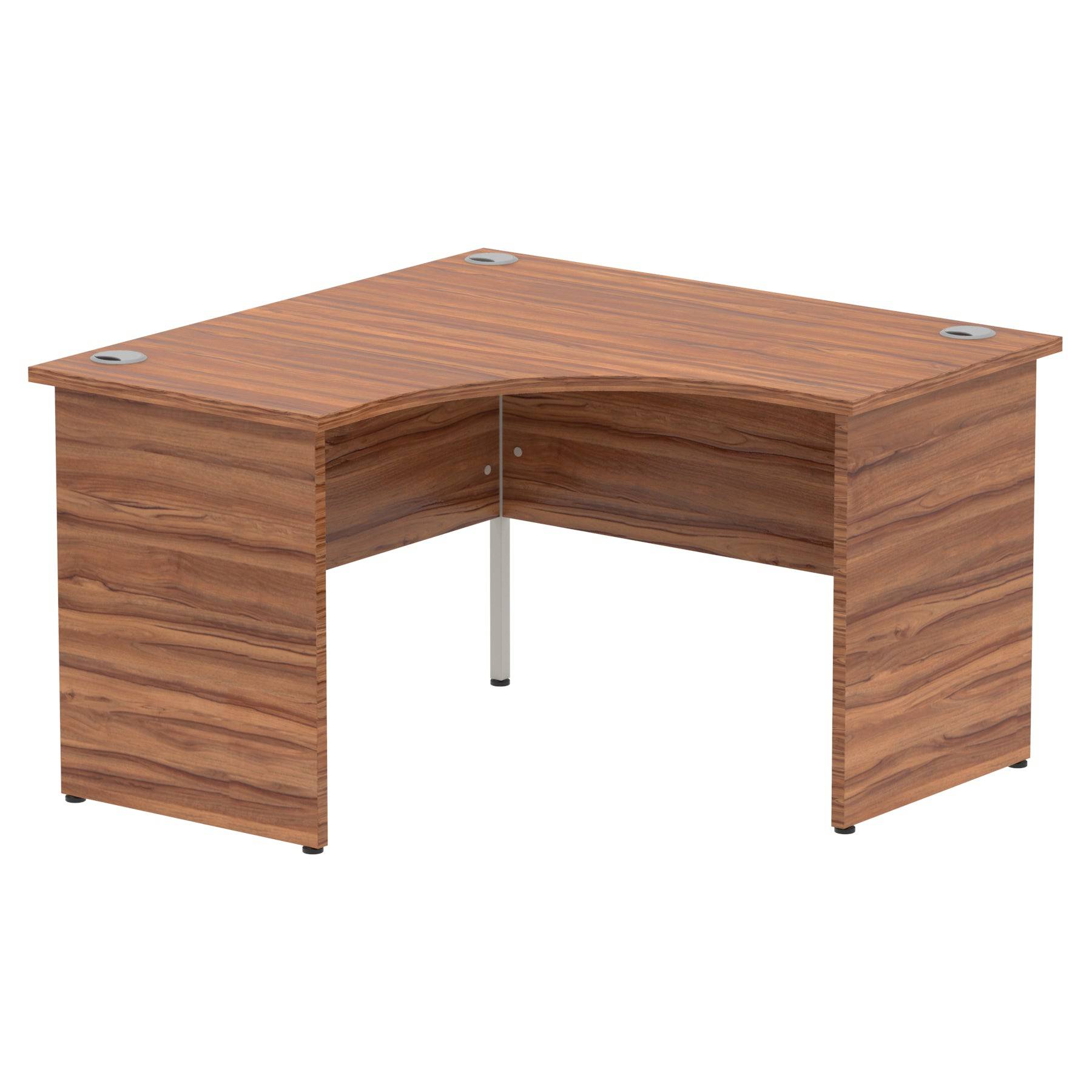 Impulse Crescent Desk with Walnut Top and Panel End Leg - Price Crash Furniture