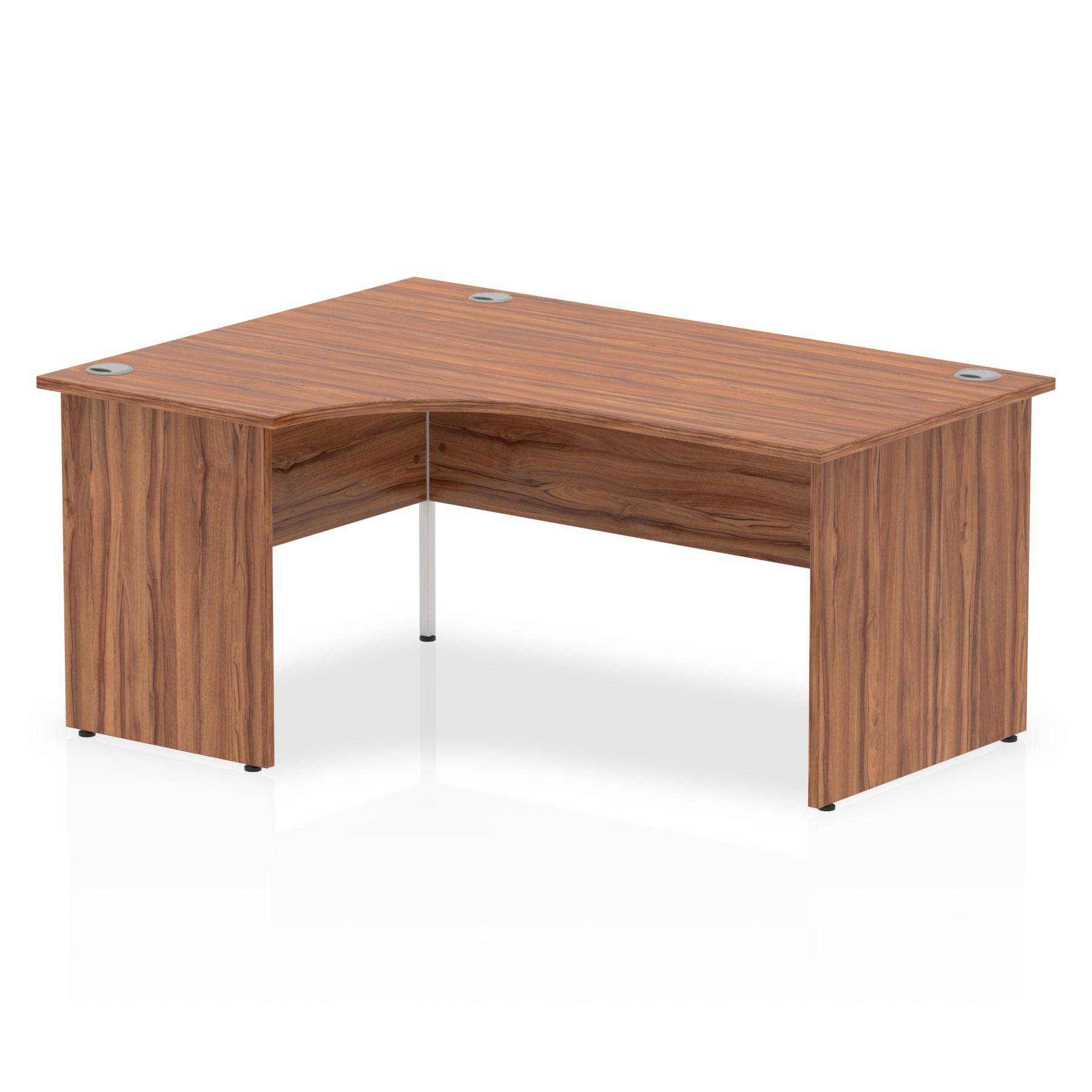 Impulse Crescent Desk with Walnut Top and Panel End Leg - Price Crash Furniture