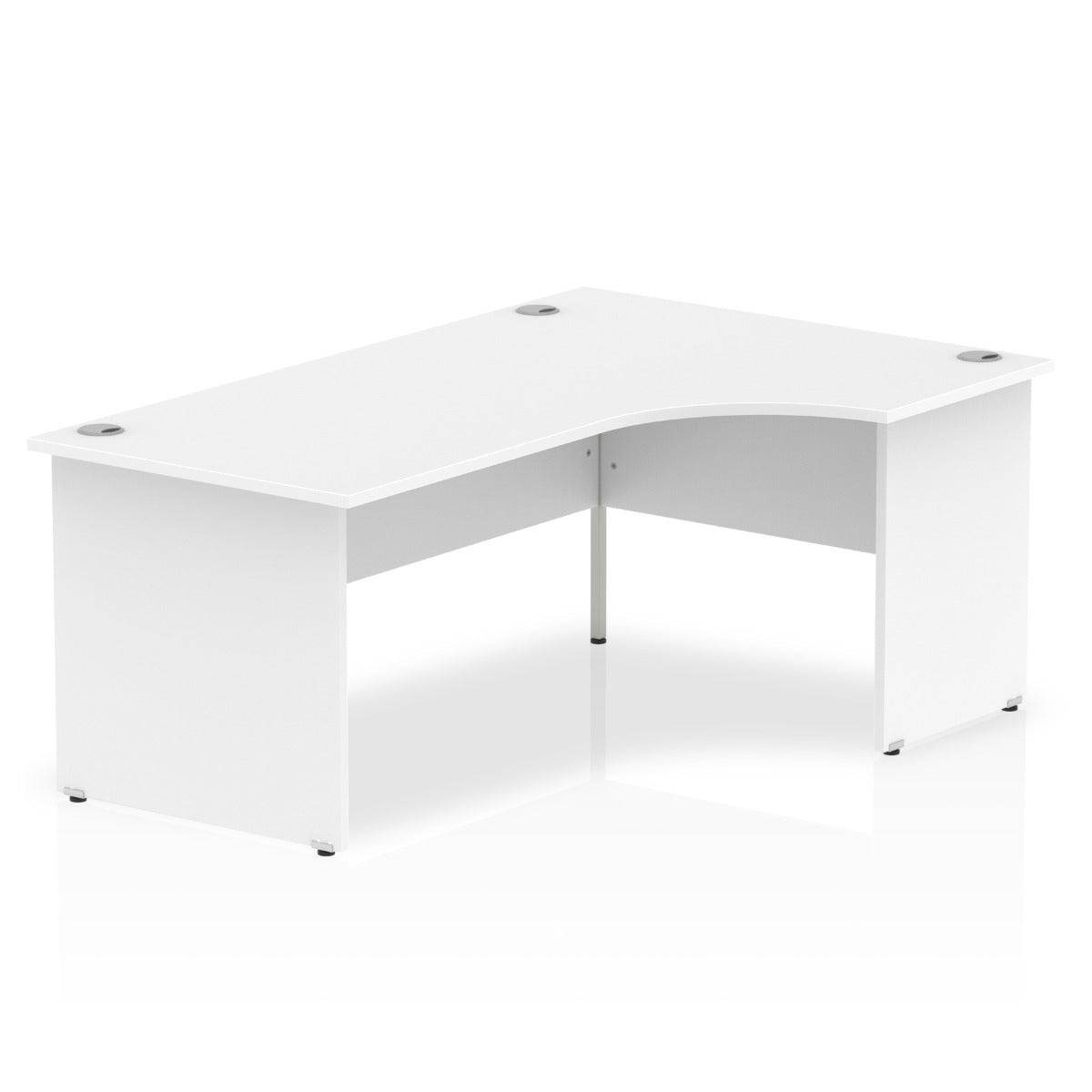 Impulse Crescent Desk with White Top and Panel End Leg - Price Crash Furniture