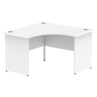 Impulse Crescent Desk with White Top and Panel End Leg - Price Crash Furniture