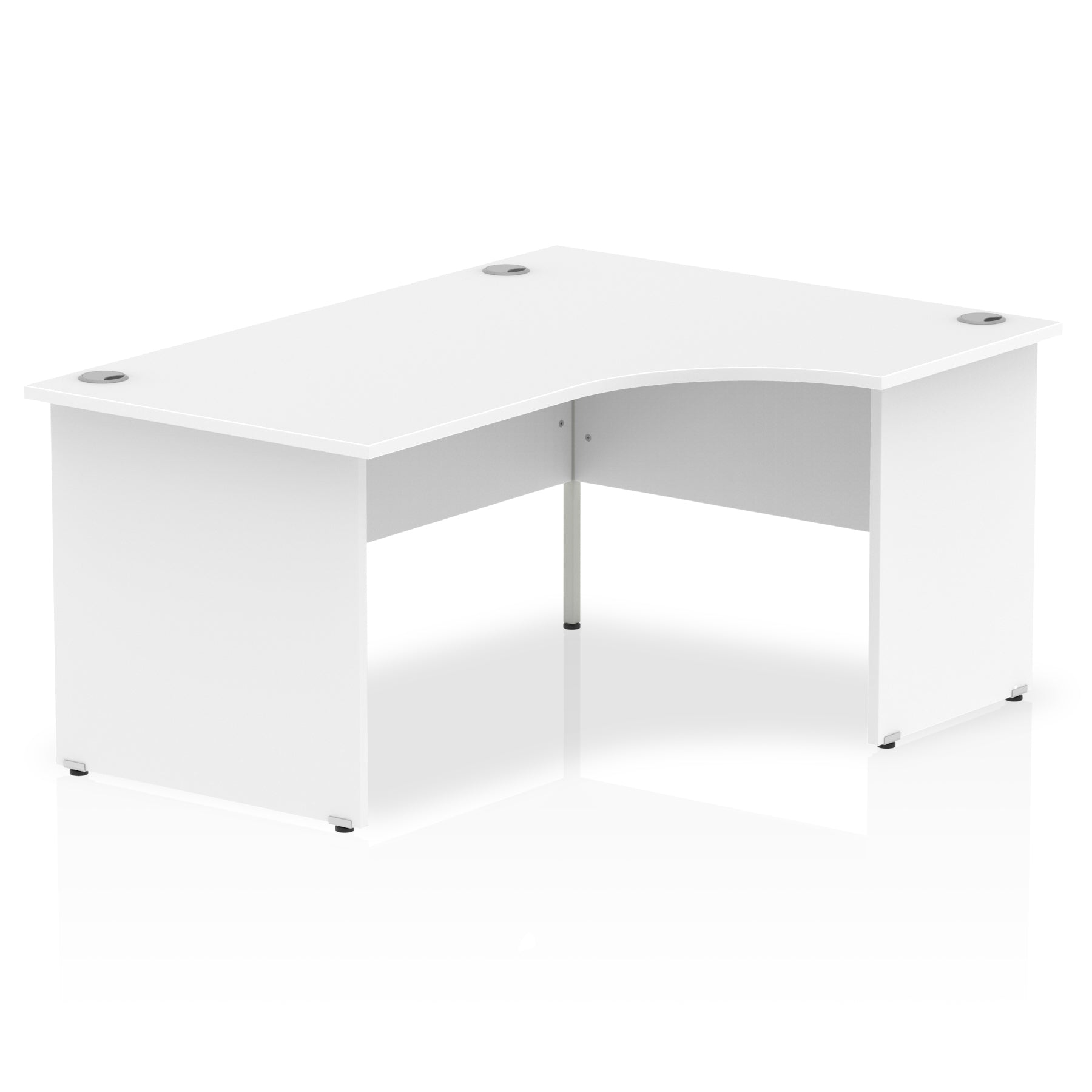 Impulse Crescent Desk with White Top and Panel End Leg - Price Crash Furniture