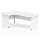 Impulse Crescent Desk with White Top and Panel End Leg - Price Crash Furniture