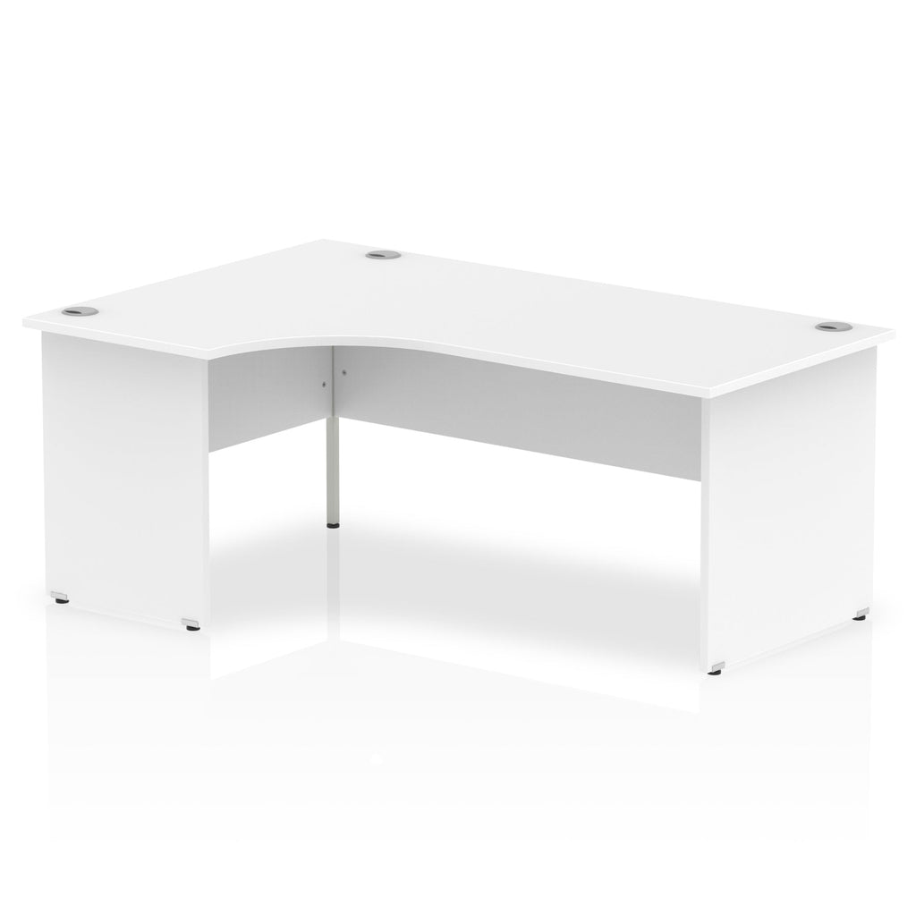 Impulse Crescent Desk with White Top and Panel End Leg - Price Crash Furniture