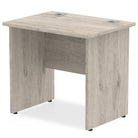 Impulse 600mm deep Straight Desk with Grey Oak Top and Panel End Leg - Price Crash Furniture