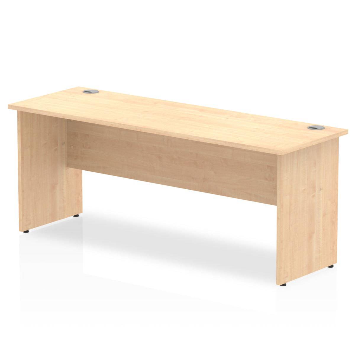 Impulse 600mm deep Straight Desk with Maple Top and Panel End Leg - Price Crash Furniture