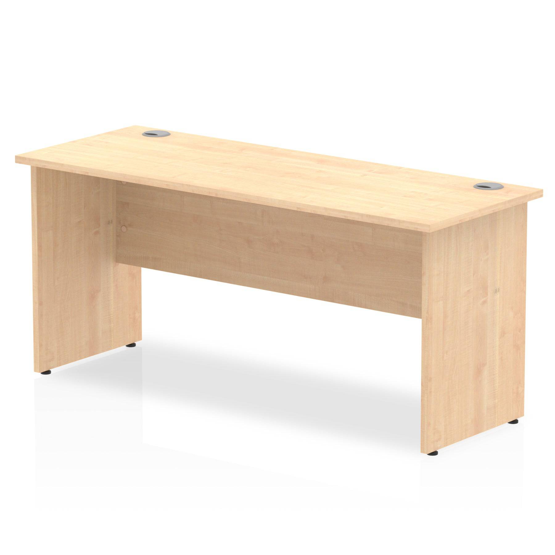 Impulse 600mm deep Straight Desk with Maple Top and Panel End Leg - Price Crash Furniture