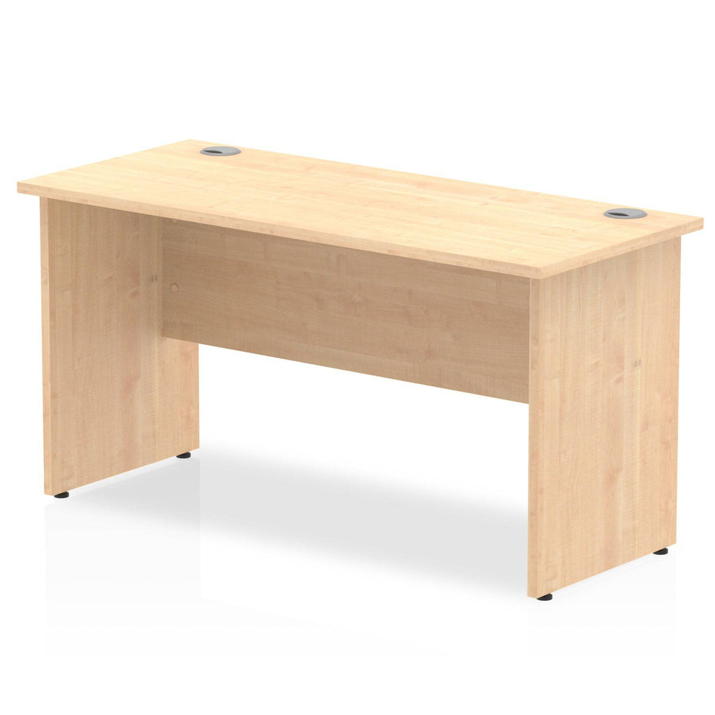 Impulse 600mm deep Straight Desk with Maple Top and Panel End Leg - Price Crash Furniture