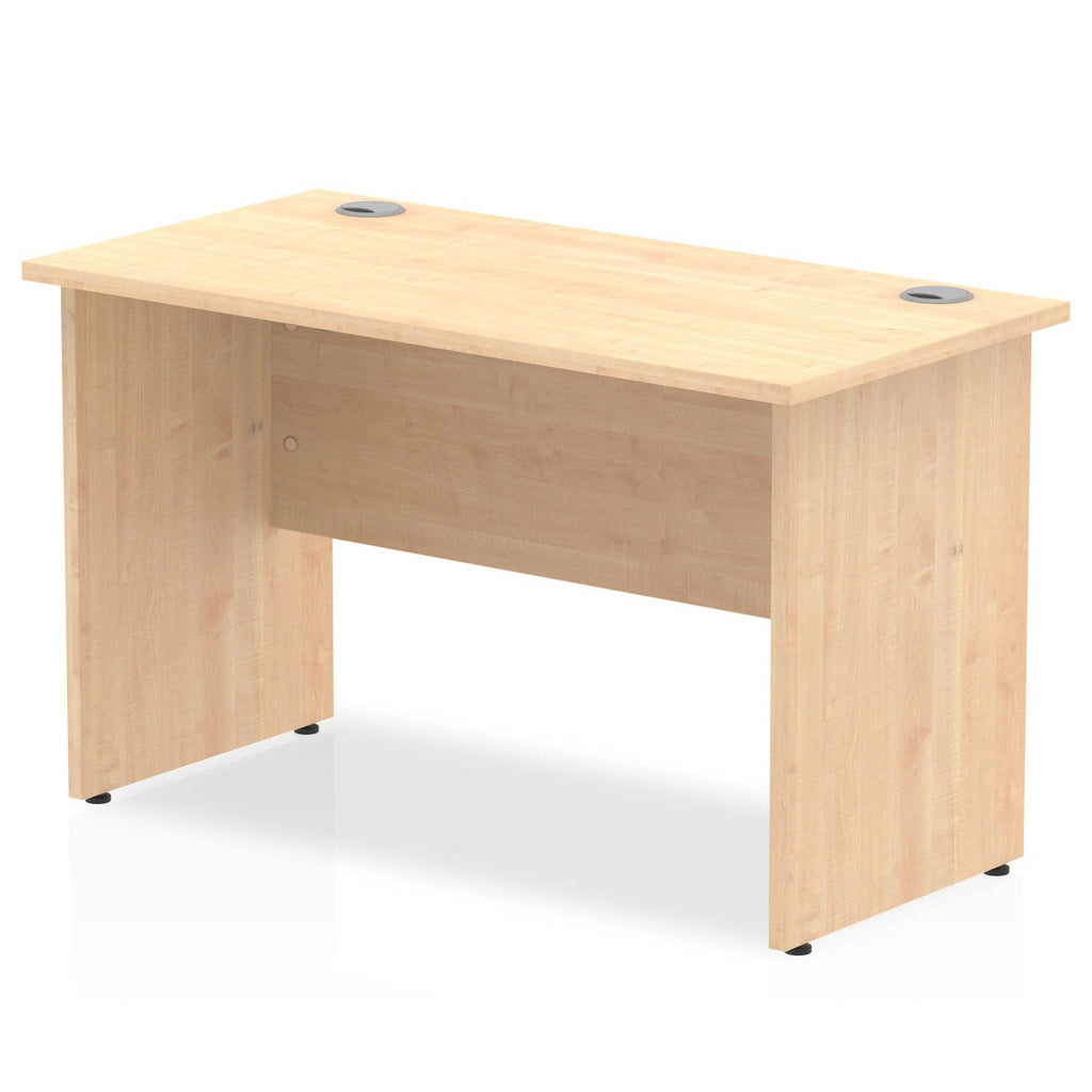 Impulse 600mm deep Straight Desk with Maple Top and Panel End Leg - Price Crash Furniture