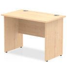 Impulse 600mm deep Straight Desk with Maple Top and Panel End Leg - Price Crash Furniture