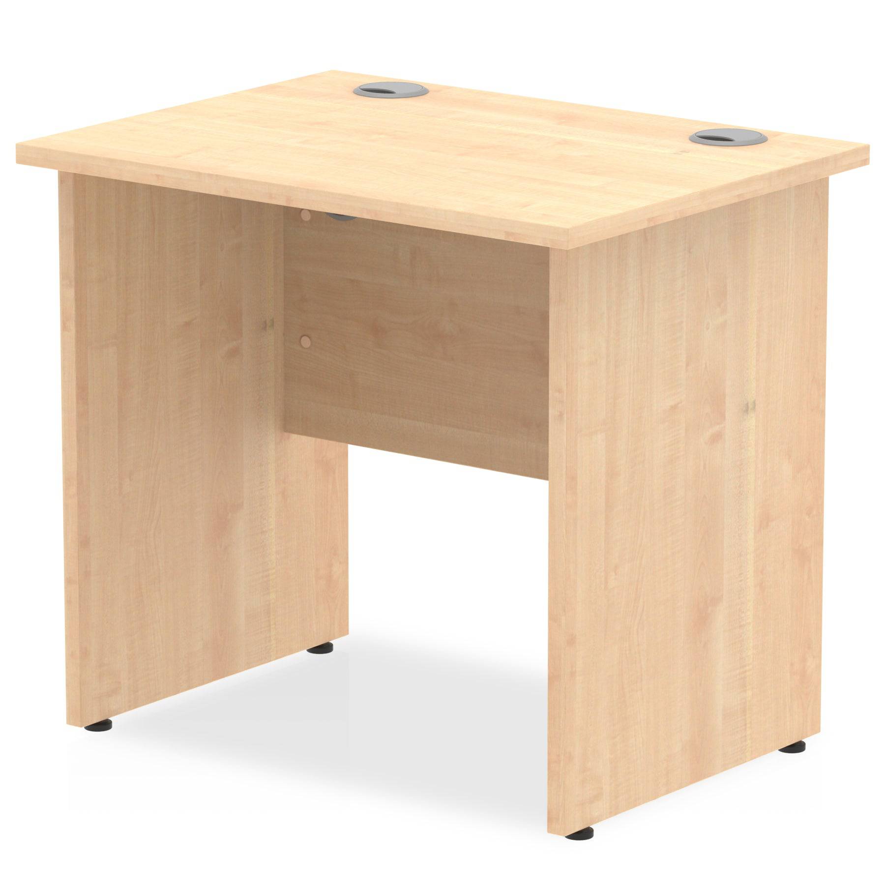 Impulse 600mm deep Straight Desk with Maple Top and Panel End Leg - Price Crash Furniture