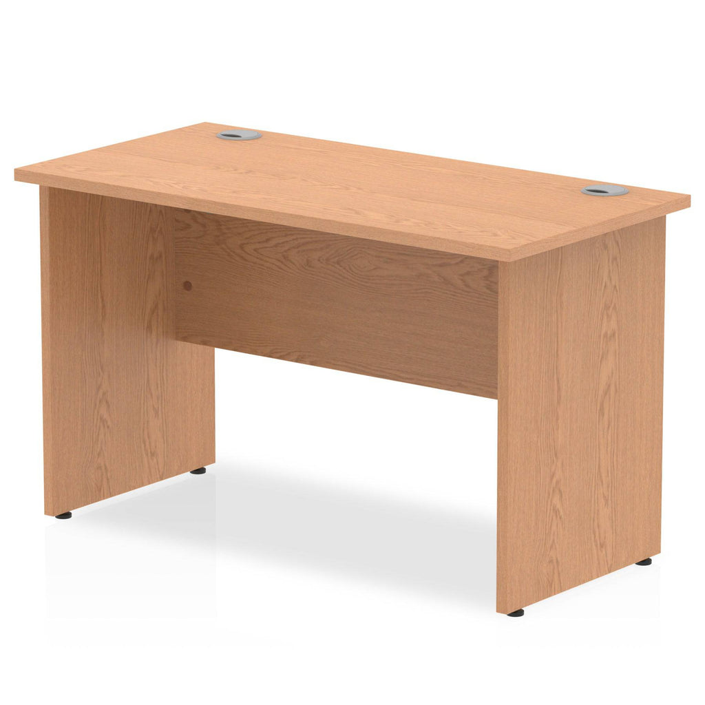 Impulse 600mm deep Straight Desk with Oak Top and Panel End Leg - Price Crash Furniture