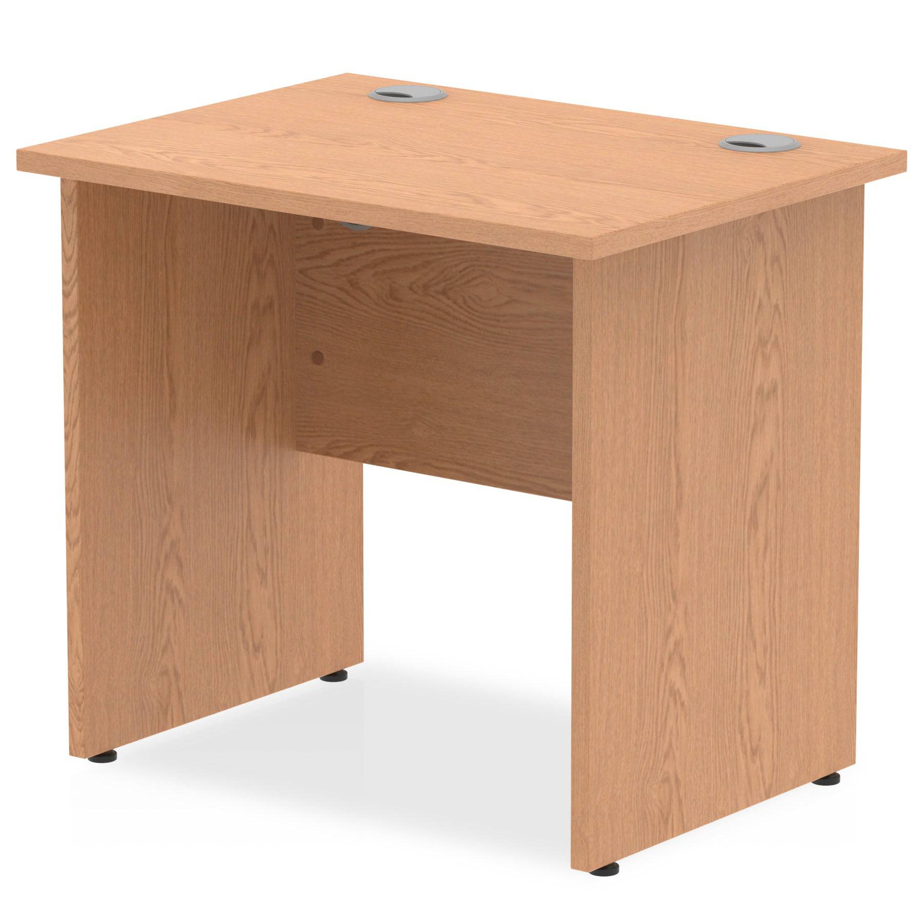 Impulse 600mm deep Straight Desk with Oak Top and Panel End Leg - Price Crash Furniture