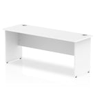 Impulse 600mm deep Straight Desk with White Top and Panel End Leg - Price Crash Furniture