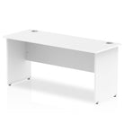 Impulse 600mm deep Straight Desk with White Top and Panel End Leg - Price Crash Furniture