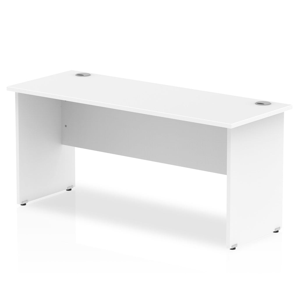 Impulse 600mm deep Straight Desk with White Top and Panel End Leg - Price Crash Furniture