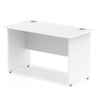 Impulse 600mm deep Straight Desk with White Top and Panel End Leg - Price Crash Furniture