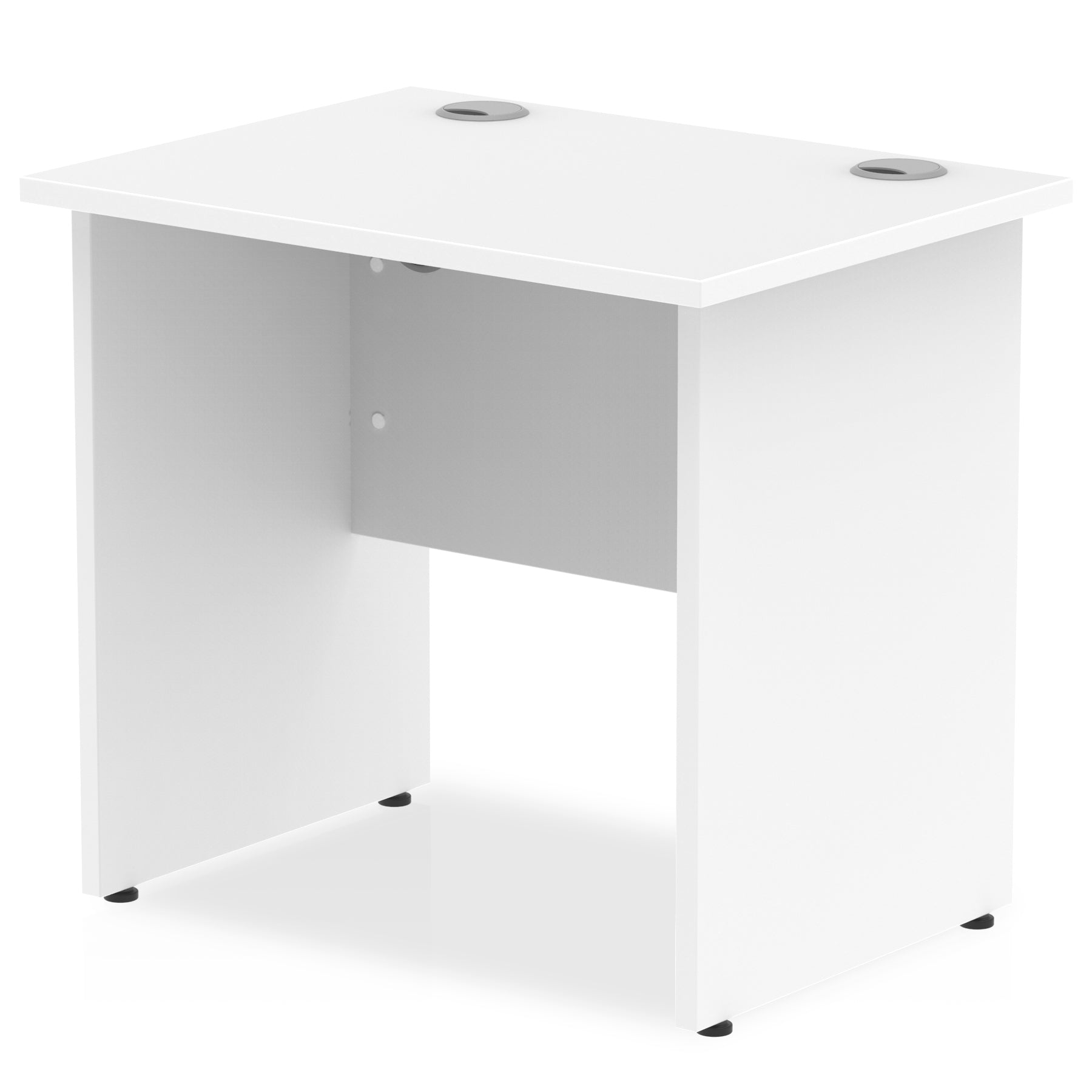 Impulse 600mm deep Straight Desk with White Top and Panel End Leg - Price Crash Furniture