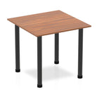 Impulse Square Table Walnut Top Black Post Leg - Price Crash Furniture