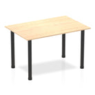 Impulse Straight Table with Maple Top and Black Post Leg - Price Crash Furniture