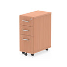 Impulse 3 Drawer Narrow Under Desk Pedestal - Price Crash Furniture