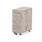 Impulse 3 Drawer Narrow Under Desk Pedestal - Price Crash Furniture