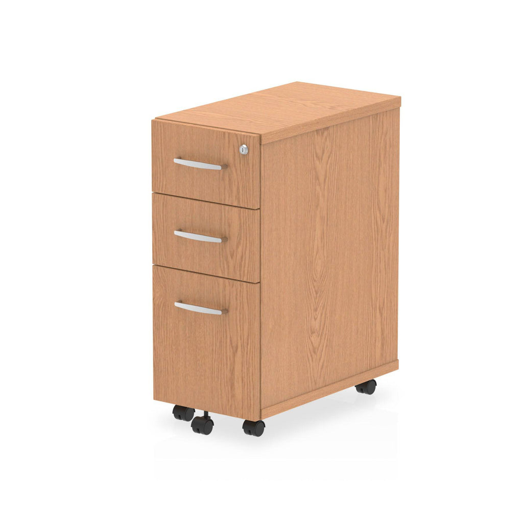 Impulse 3 Drawer Narrow Under Desk Pedestal - Price Crash Furniture