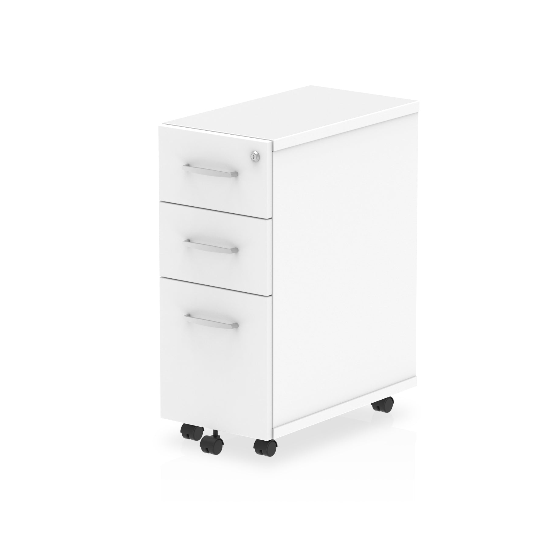 Impulse 3 Drawer Narrow Under Desk Pedestal - Price Crash Furniture