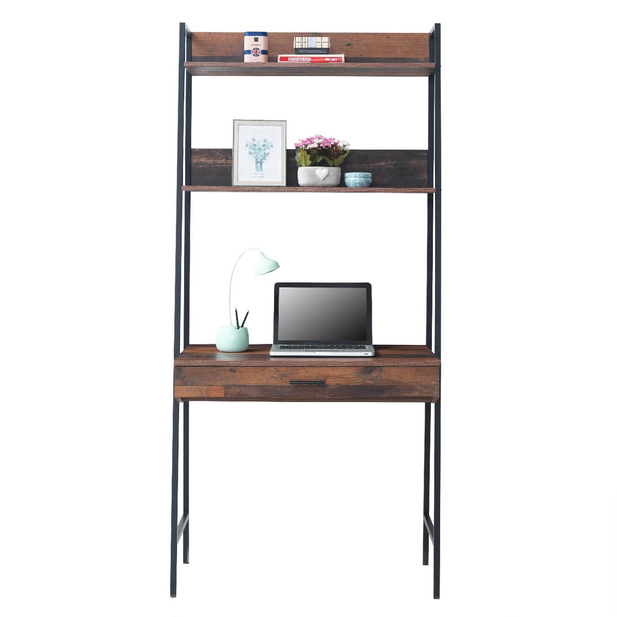 Abbey Ladder Bookcase Shelf (wide) with 4 Shelves by TAD - Price Crash Furniture