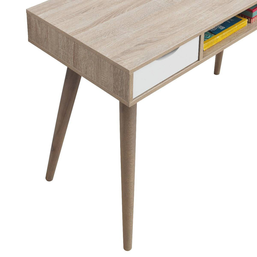 Alford Desk in Sonoma Oak and White by TAD - Price Crash Furniture