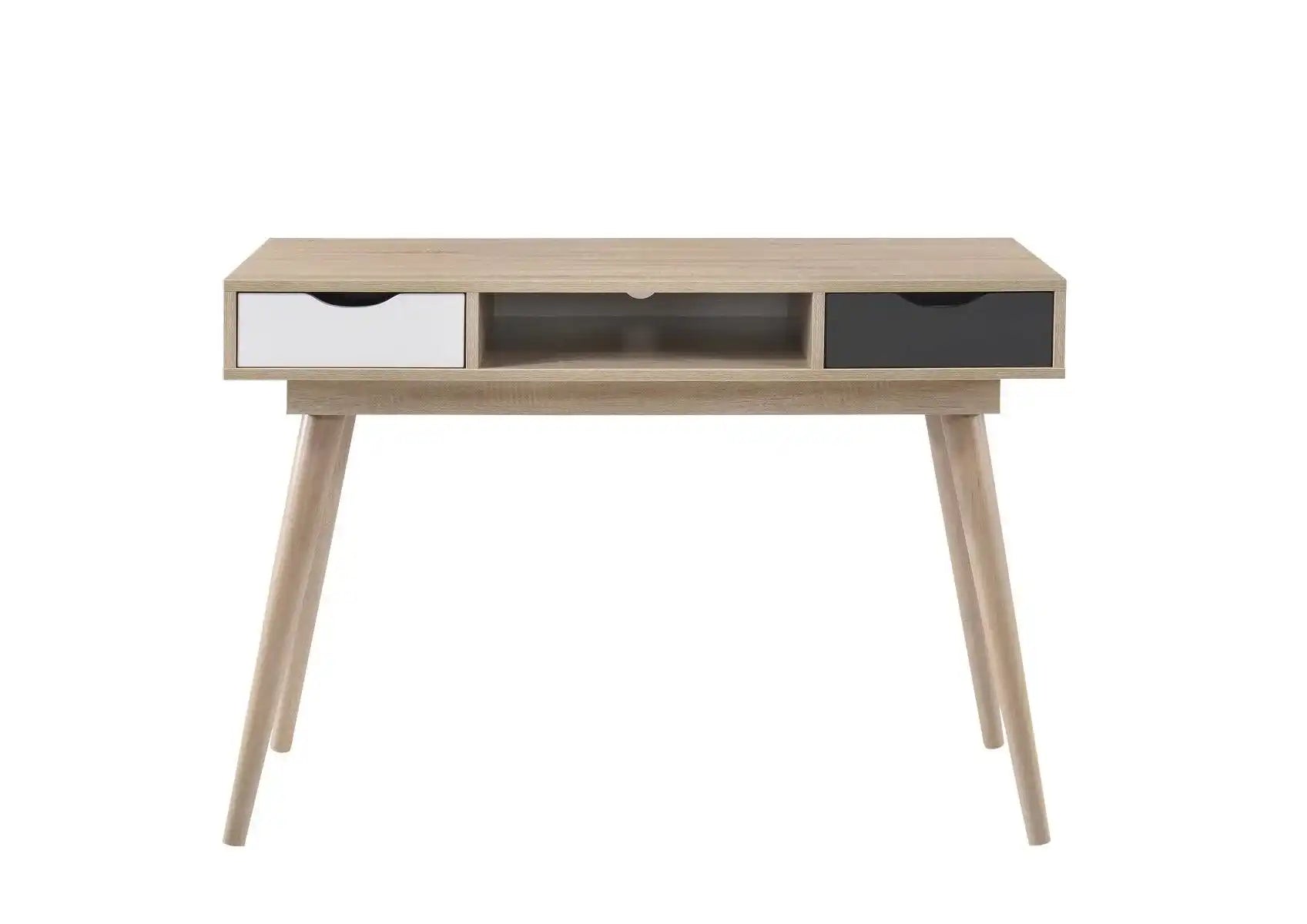 Alford Desk with 2 Drawers in Sonoma Oak and Grey - Price Crash Furniture