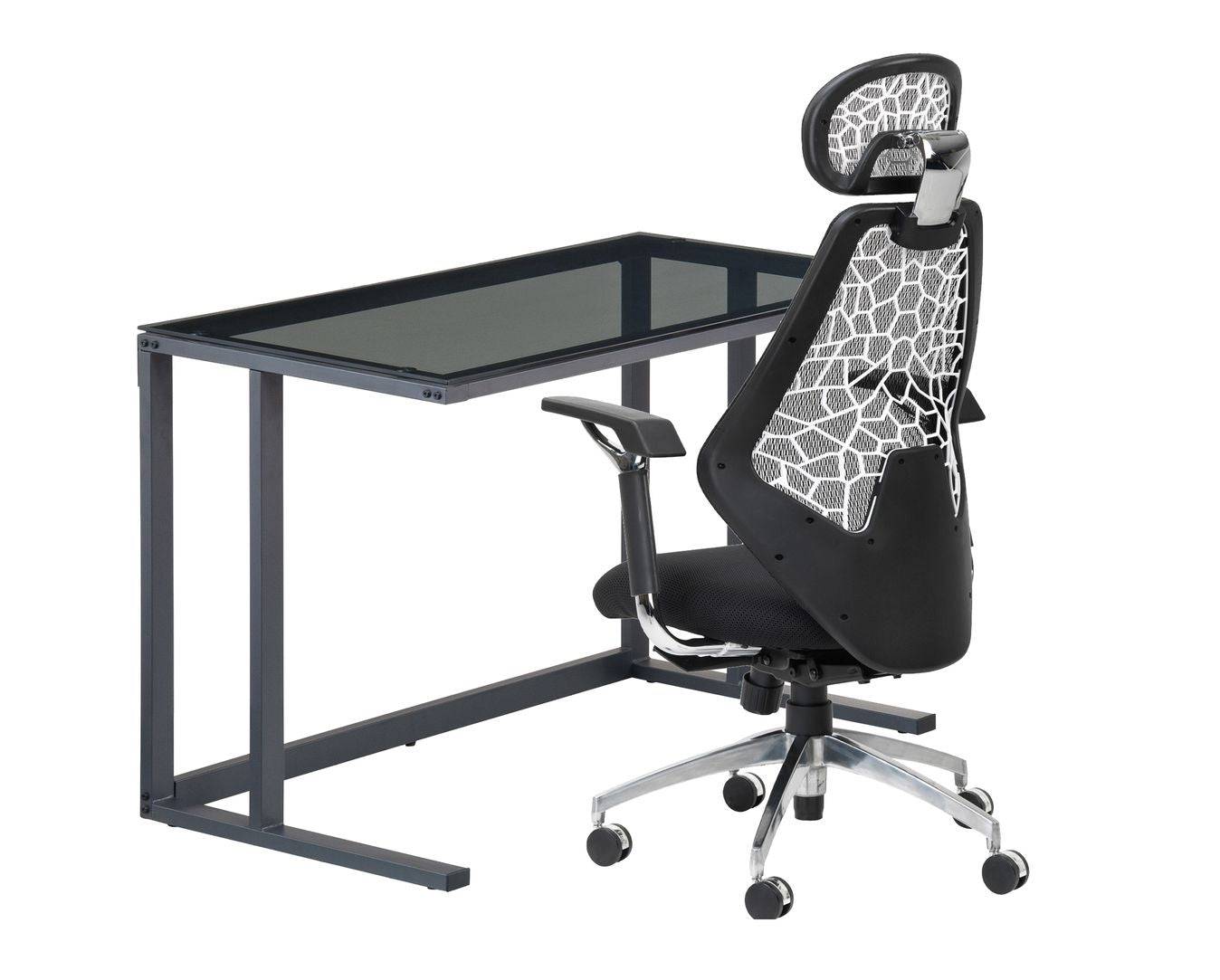 Alphason Air Desk Glass Workstation - Price Crash Furniture