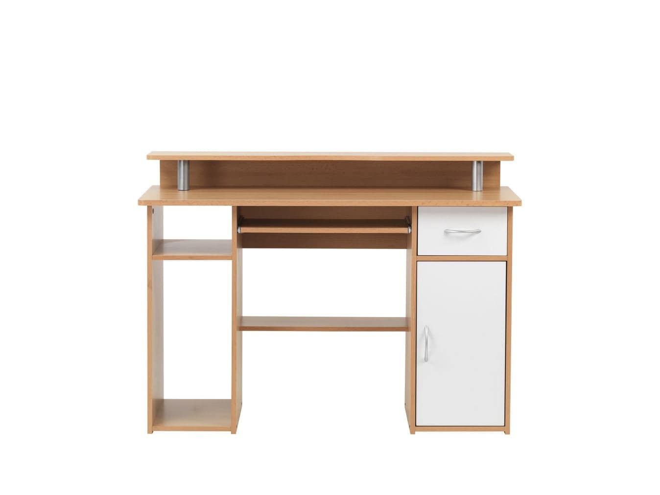 Alphason Albany Beech Computer Desk - Price Crash Furniture