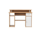 Alphason Albany Beech Computer Desk - Price Crash Furniture