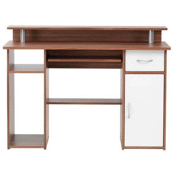 Alphason Albany Walnut Computer Desk - Price Crash Furniture