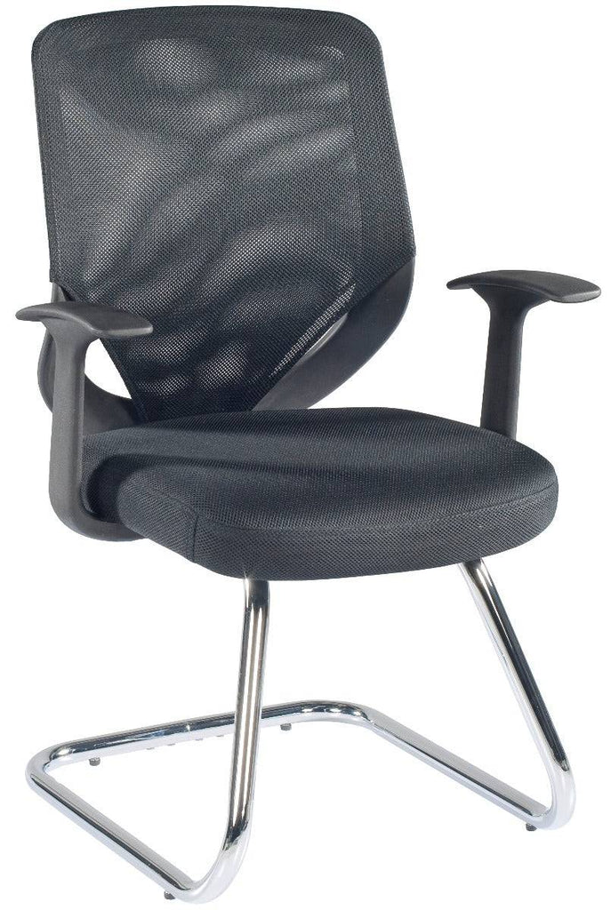 Alphason Atlanta Black Mesh Visitor Chair - Price Crash Furniture