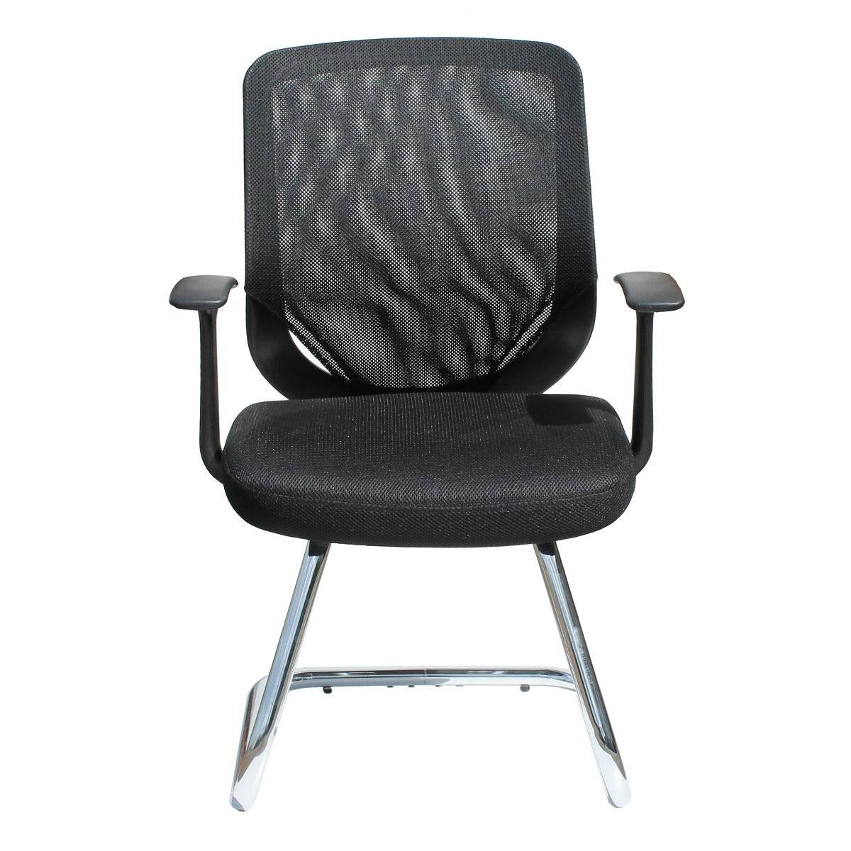 Alphason Atlanta Black Mesh Visitor Chair - Price Crash Furniture