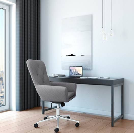 Alphason Benjamin Dark Grey Fabric Executive Office Chair - Price Crash Furniture