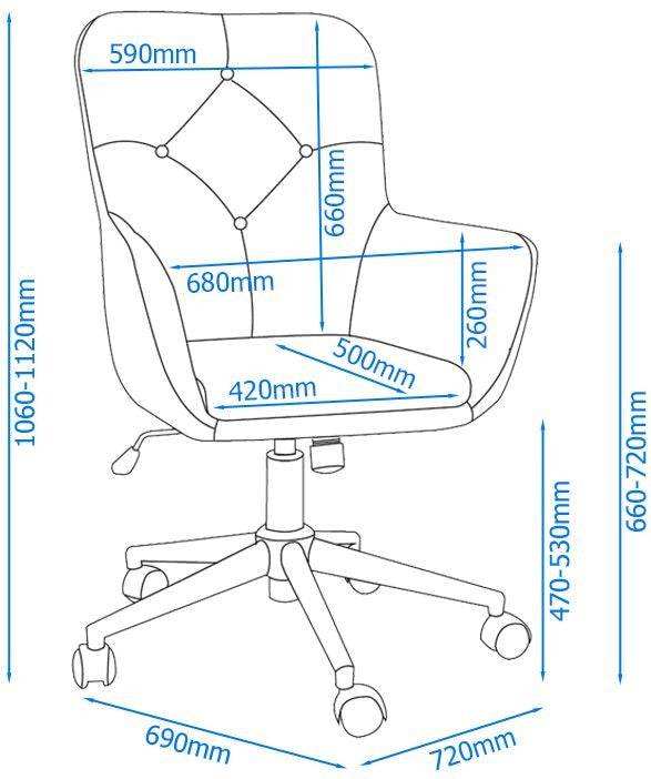 Alphason Benjamin Dark Grey Fabric Executive Office Chair - Price Crash Furniture