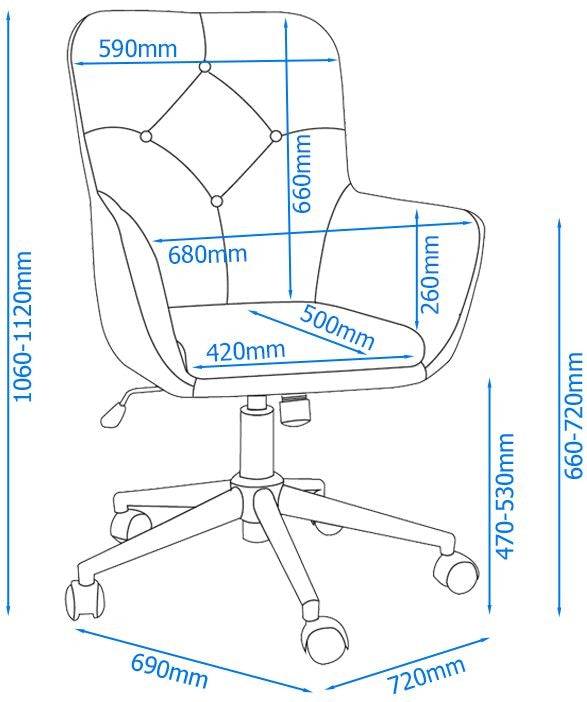 Alphason Benjamin Dark Grey Fabric Executive Office Chair - Price Crash Furniture