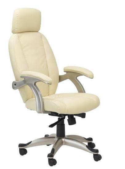 Alphason Bentley Leather Executive Chair In Cream - Price Crash Furniture
