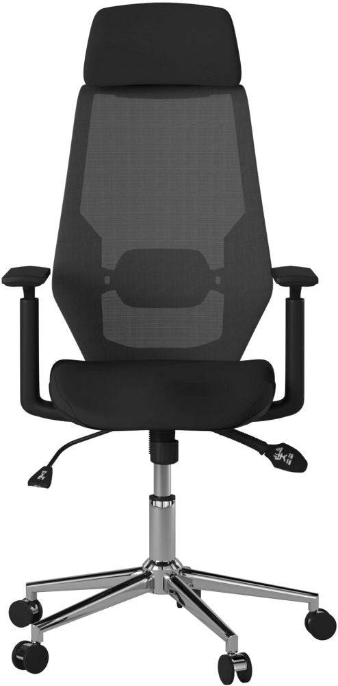 Alphason Clifton Mesh Back Desk & Home Office Chair in Black - Price Crash Furniture