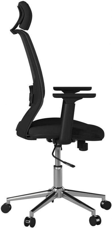 Alphason Clifton Mesh Back Desk & Home Office Chair in Black - Price Crash Furniture