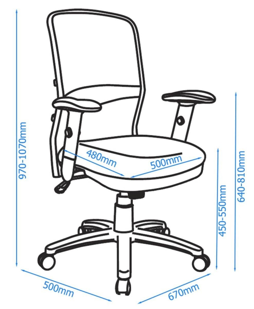 Alphason Dakota Managers Mesh Office Chair - Price Crash Furniture
