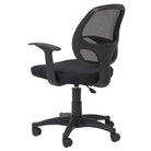 Alphason Davis Desk & Office Chair in Black with Fabric Seat & Mesh Back - Price Crash Furniture