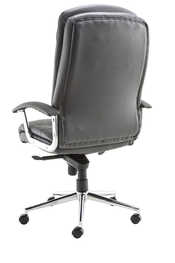 Alphason Empire Leather Office Chair In Grey - Price Crash Furniture