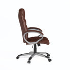 Alphason Hampton Leather Office Chair in Brown - Price Crash Furniture